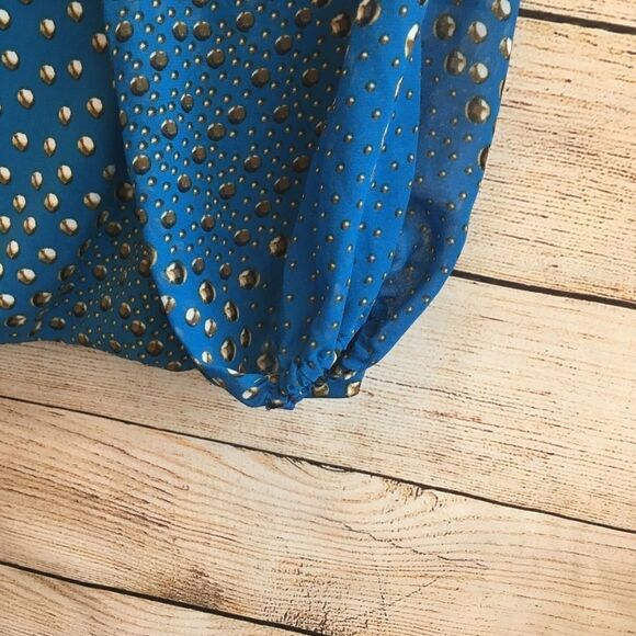 ALFANI BLOUSON TOP WITH JEWELED NECKLINE‎ - Picture 6 of 7